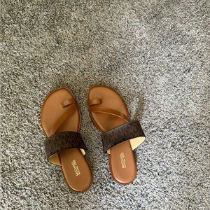 Michael Kors Brown Slide Sandals
